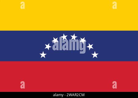 Drapeau haut détaillé du Venezuela. Drapeau national du Venezuela. Amérique du Sud. Illustration 3D. Illustration de Vecteur