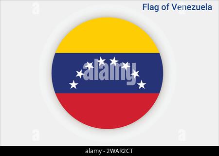 Drapeau haut détaillé du Venezuela. Drapeau national du Venezuela. Amérique du Sud. Illustration 3D. Illustration de Vecteur