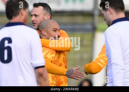 HAARLEM - ancien international Nigel de Jong lors du traditionnel match du nouvel an avec d'anciens internationaux de l'équipe masculine néerlandaise au Royal HFC. ANP OLAF KRAAK pays-bas sorti - belgique sorti Banque D'Images