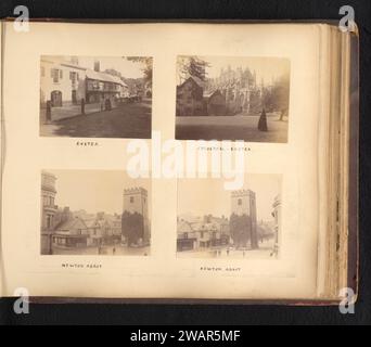 Lieux à Een Exeter et Newton Abbot, Anonyme, 1890 - en 1897 ou avant photographie Street face à Exeter, vue de la cathédrale d'Exeter et deux visages sur la Tour St Léonard à Newton Abbot. Cette page fait partie d'un album. Support photographique anglais albumen print market cross. architecture civique ; édifices ; habitations. église (extérieur). Portail, entrée Exeter. Newton Abbot Banque D'Images