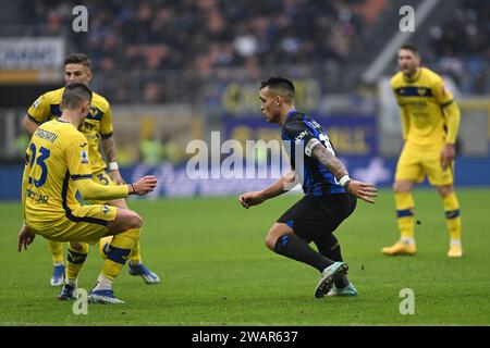 Milan, Italie. 06 janvier 2024. Lautaro Martinez du FC Inter lors du match de football italien Serie A entre l'Inter FC Internazionale et le Hellas Verona FC le 6 janvier 2024 au stade Giuseppe Meazza San Siro Siro à Milan, Italie crédit : Agence photo indépendante/Alamy Live News Banque D'Images