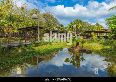 Laman PADI (Paddy Field) est un musée en plein air à Langkawi, Kedah, Malaisie, le visiteur peut apprendre la culture du riz et l'histoire de la riziculture Banque D'Images