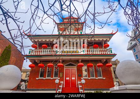 L'école publique chinoise à Victoria Colombie-Britannique Canada Banque D'Images