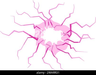 illustration vectorielle de dessin animé orbe électrique de foudre Illustration de Vecteur