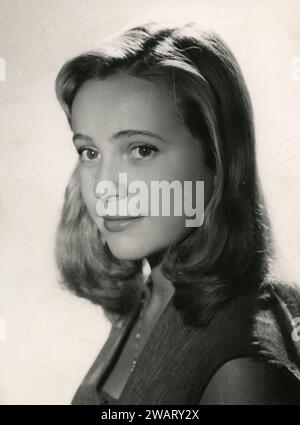 Jeune actrice danoise dans une scène de cinéma, Danemark des années 1950 Banque D'Images