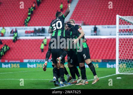 Stoke-on-Trent le samedi 6 janvier 2024. Lors du match du troisième tour de la FA Cup entre Stoke City et Brighton et Hove Albion au Britannia Stadium, Stoke-on-Trent le samedi 6 janvier 2024. (Photo : Chris Donnelly | MI News) crédit : MI News & Sport / Alamy Live News Banque D'Images
