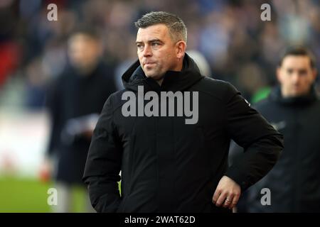 Stoke-on-Trent le samedi 6 janvier 2024. Steven Schumacher, entraîneur de Stoke, lors du match du troisième tour de la FA Cup entre Stoke City et Brighton et Hove Albion au Britannia Stadium, Stoke-on-Trent, le samedi 6 janvier 2024. (Photo : Chris Donnelly | MI News) crédit : MI News & Sport / Alamy Live News Banque D'Images