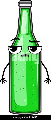 illustration vectorielle de dessin animé de personnage de bouteille de soda de cola Illustration de Vecteur
