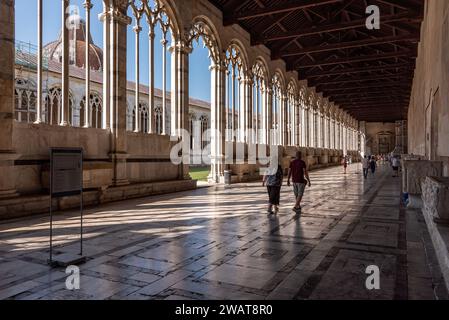 Célèbre cimetière de Camposanto près de la cathédrale de Pise, Italie Banque D'Images