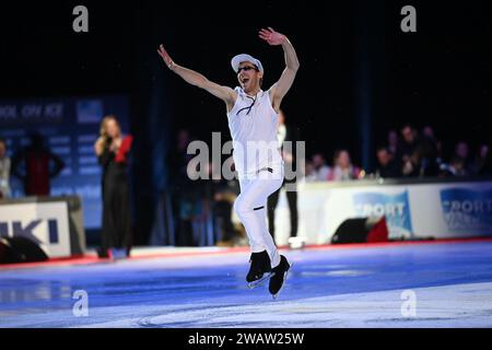 Bologne, Italie. 06 janvier 2024. Jason Brown se produit pendant 2024 bol on Ice - Plushenko et ses amis, compétition de patinage sur glace à Bologne, Italie, janvier 06 2024 crédit : Agence de photo indépendante/Alamy Live News Banque D'Images