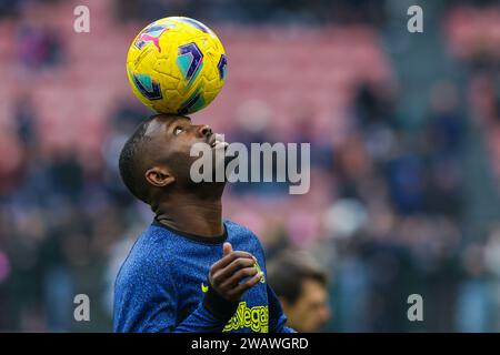 Milan, Italie. 06 janvier 2024. Marcus Thuram du FC Internazionale a assisté au match de football Serie A 2023/24 entre le FC Internazionale et le Hellas Verona au stade Giuseppe Meazza. Score final ; Inter 2 | 1 Vérone. Crédit : SOPA Images Limited/Alamy Live News Banque D'Images