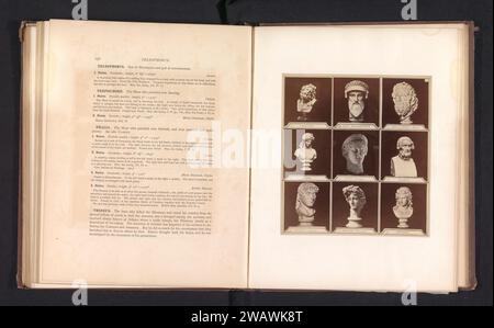 Neuf moulages de bustes antiques dont ISIS, Apollo, Ariane et le Juno Ludovisi, H. G. Smith, c. 1864 - en 1874 ou avant la photographie support photographique Albumen impression pièce de sculpture, reproduction d'une pièce de sculpture. poitrine, buste. (Histoire de) Juno (Hera) Banque D'Images