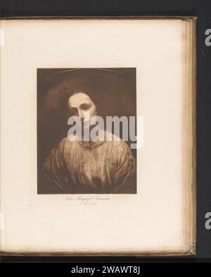 Reproduction d'une peinture d'un portrait de Julia Margaret Cameron par George Frederick Watts, Henry Herschel Hay Cameron, d'après George Frederick Watts, c. 1888 - dans ou avant 1893 papier d'impression photomécanique personnes historiques - BB - femme. portrait, autoportrait de photographe Banque D'Images