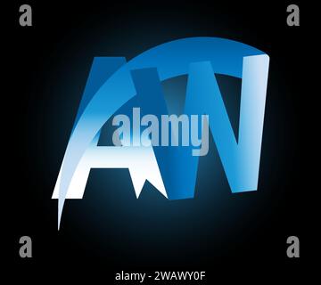 Logo AW Latter Illustration de Vecteur