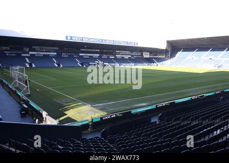 West Bromwich, Royaume-Uni. 07 janvier 2024. Une vue générale du terrain avant le match de FA Cup de l'Emirates entre West Bromwich Albion et Aldershot Town aux Hawthorns, West Bromwich, Angleterre le 7 janvier 2024. Photo de Stuart Leggett. Usage éditorial uniquement, licence requise pour un usage commercial. Aucune utilisation dans les Paris, les jeux ou les publications d'un seul club/ligue/joueur. Crédit : UK Sports pics Ltd/Alamy Live News Banque D'Images