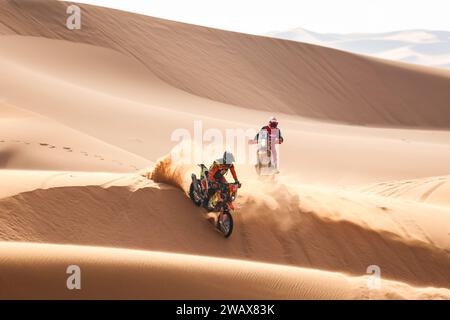 Al Duwadimi, Arabie saoudite. 07 janvier 2024. 133 LEBLANC Bruno (fra), UnDakarpourdelespoir, KTM, moto, Originals by Motul, action lors de l'étape 2 du Dakar 2024 le 7 janvier 2024 entre Al Henakiyah et Al Duwadimi, Arabie Saoudite - photo Florent Gooden/DPPI crédit : DPPI Media/Alamy Live News Banque D'Images