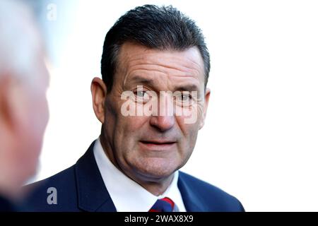 Tommy Widdrington, entraîneur d'Aldershot Town, avant le match du troisième tour de l'Emirates FA Cup aux Hawthorns, West Bromwich. Date de la photo : dimanche 7 janvier 2024. Banque D'Images