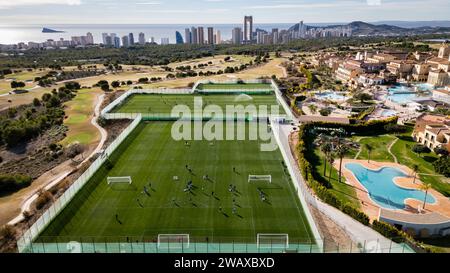 Benidorm, Espagne. 07 janvier 2024. Photo d'illustration prise lors d'une session d'entraînement au camp d'entraînement d'hiver de l'équipe belge de football KRC Genk, à Benidorm, Espagne, dimanche 07 janvier 2024. BELGA PHOTO JASPER JACOBS crédit : Belga News Agency/Alamy Live News Banque D'Images