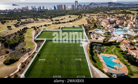 Benidorm, Espagne. 07 janvier 2024. Photo d'illustration prise lors d'une session d'entraînement au camp d'entraînement d'hiver de l'équipe belge de football KRC Genk, à Benidorm, Espagne, dimanche 07 janvier 2024. BELGA PHOTO JASPER JACOBS crédit : Belga News Agency/Alamy Live News Banque D'Images