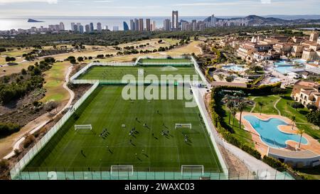 Benidorm, Espagne. 07 janvier 2024. Photo d'illustration prise lors d'une session d'entraînement au camp d'entraînement d'hiver de l'équipe belge de football KRC Genk, à Benidorm, Espagne, dimanche 07 janvier 2024. BELGA PHOTO JASPER JACOBS crédit : Belga News Agency/Alamy Live News Banque D'Images