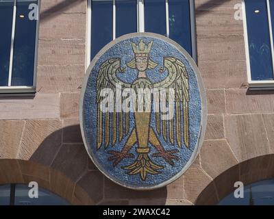 NUREMBERG, ALLEMAGNE - CIRCA JUIN 2022 : German Eagle Sign Banque D'Images