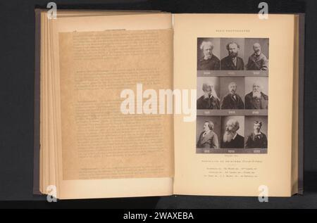 Neuf portraits d'artistes, Félix Nadar, c. 1883 - en 1893 ou avant tirage photomécanique de gauche à droite et de haut en bas : Alexis-Joseph Mzerolle, Édouard Manet, Adolphe Pierre Leleux, Charles Joshua Chaplin, Armand Hubert Simon Leleux, Filippo Palizzi, Gustave doré, peut-être John George Brown et Alphonse-Marie-Adolphe Paris, portrait-portrait de peintre Banque D'Images