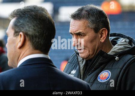 7 janvier 2024 : The Hawthorns, West Bromwich, West Midlands, Angleterre ; FA Cup Third Round football, West Bromwich Albion contre Aldershot Town ; Aldershot Manager Tommy Widdrington Banque D'Images