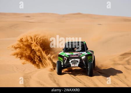 302 GOCZAL Eryk (Pol), Mena Oriol (spa), Energylandia Rally Team, Taurus T3 Max, FIA Challenger, FIA W2RC, action lors de l'étape 2 du Dakar 2024 le 7 janvier 2024 entre Al Henakiyah et Al Duwadimi, Arabie Saoudite Banque D'Images