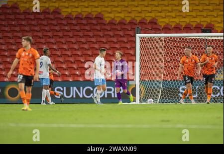 Brisbane, Australie. 6 janvier 2024. Macklin Freke (1 Brisbane) en action lors d'un match de la Ligue Ute A D'Isuzu. Banque D'Images