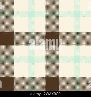 Vecteur de tissu de vérification d'horizon, tartan de plaid de fond de planche. Motif textile texture couverture sans couture dans les couleurs beige et orange. Illustration de Vecteur