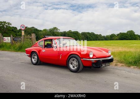 1972 70s seventies Rouge Triumph GT6 1998 cc coupé Banque D'Images