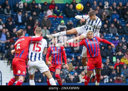 West Bromwich, Royaume-Uni. 07 janvier 2024. Caleb Taylor, de West Bromwich Albion, se met à la balle lors du match de FA Cup entre West Bromwich Albion et Aldershot Town aux Hawthorns, West Bromwich, Angleterre, le 7 janvier 2024. Photo de Stuart Leggett. Usage éditorial uniquement, licence requise pour un usage commercial. Aucune utilisation dans les Paris, les jeux ou les publications d'un seul club/ligue/joueur. Crédit : UK Sports pics Ltd/Alamy Live News Banque D'Images