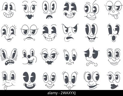 Mascotte faciale des années 30 Illustration de Vecteur