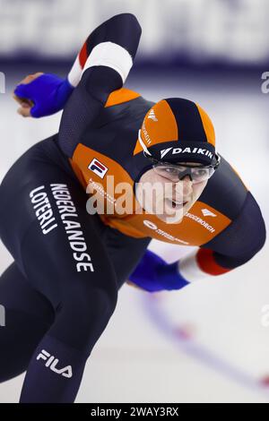HEERENVEEN - Jenning de Boo (NED) en action sur les 500 mètres aux distances du Championnat d'Europe. ANP VINCENT JANNINK Banque D'Images