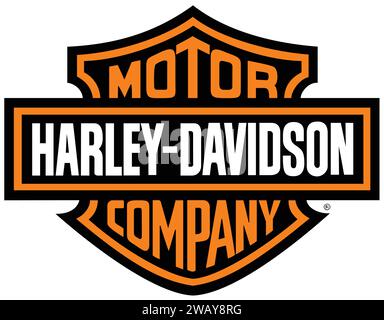 Logo ou icône Harley Davidsons | logo de marque automobile | Motos Harley Davidson Illustration de Vecteur