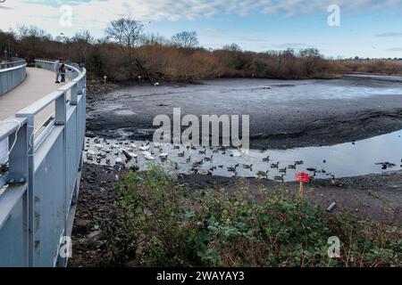 Le Silk Stream est révélé à la suite du drainage du réservoir Brent, la harpe galloise pour un programme de cinq mois de travaux d’entretien essentiels. Banque D'Images