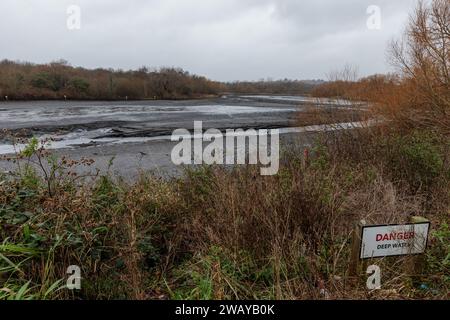 Le Silk Stream est révélé à la suite du drainage du réservoir Brent, la harpe galloise pour un programme de cinq mois de travaux d’entretien essentiels. Banque D'Images