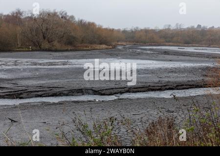 Le Silk Stream est révélé à la suite du drainage du réservoir Brent, la harpe galloise pour un programme de cinq mois de travaux d’entretien essentiels. Banque D'Images