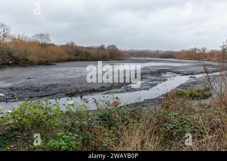 Le Silk Stream est révélé à la suite du drainage du réservoir Brent, la harpe galloise pour un programme de cinq mois de travaux d’entretien essentiels. Banque D'Images