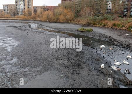 Le Silk Stream est révélé à la suite du drainage du réservoir Brent, la harpe galloise pour un programme de cinq mois de travaux d’entretien essentiels. Banque D'Images