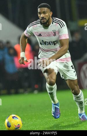 Salerne, Italie, 01 janvier 2024 Bremer de la Juventus FC en action lors de la Serie A Macth entre les États-Unis Salernitana 1919 et la Juventus FC crédit : Agostino Gemito/ Alamy Live News Banque D'Images