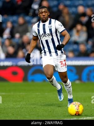 Jovan Malcolm de West Bromwich Albion lors du match du troisième tour de la coupe FA Emirates aux Hawthorns, West Bromwich. Date de la photo : dimanche 7 janvier 2024. Banque D'Images