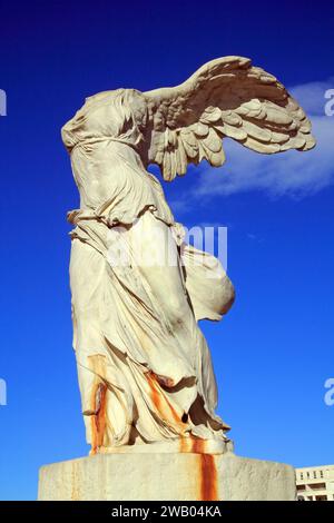 Statue de la victoire de Samothrace, quartier Antigone, Montpellier, Occitanie, France Banque D'Images