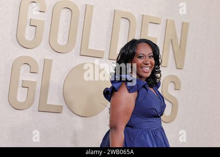 Angelique Jackson au 81e Golden Globe Awards qui s'est tenu à l'hôtel Beverly Hilton le 7 janvier 2024 à Beverly Hills, en Californie. Crédit : PMC/Alamy Live News Banque D'Images