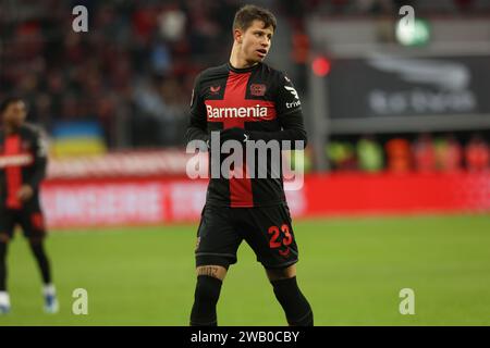 Leverkusen, Deutschland. 07 janvier 2024. Adam Hlozek (Bayer), Leverkusen, Deutschland, 07.01.2024, Testspiel, Bayer 04 Leverkusen - Venezia FC. Crédit : Juergen Schwarz/Alamy Live News Banque D'Images