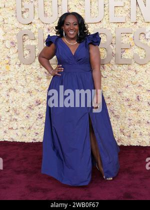 Los Angeles, États-Unis. 07 janvier 2024. Angelique Jackson assiste à l'arrivée du 81e Golden Globe Awards annuel à l'hôtel Beverly Hilton de Beverly Hills, CA, le 7 janvier 2024. (Photo de Sthanlee Mirador/SipaUSA) crédit : SIPA USA/Alamy Live News Banque D'Images