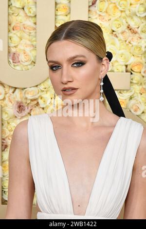 Anna Sitar assiste à la 81e édition des Golden Globe Awards au Beverly Hilton le 07 janvier 2024 à Beverly Hills, en Californie. Photo : Casey Flanigan/imageSPACE/Sipa USA Banque D'Images