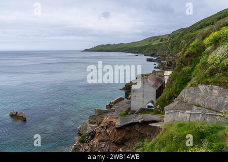 Hallsands, Devon, Angleterre, Royaume-Uni - 26 mai 2022 : le village de pêcheurs abandonné, a partiellement balayé dans la mer Banque D'Images