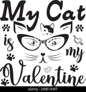 T-shirt à motif typographie Saint-Valentin Illustration de Vecteur