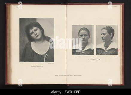 Deux portraits d'une femme inconnue, John Simeon Bergheim, c. 1889 - dans ou avant 1894 papier d'impression photomécanique personnes historiques - BB - femme Banque D'Images